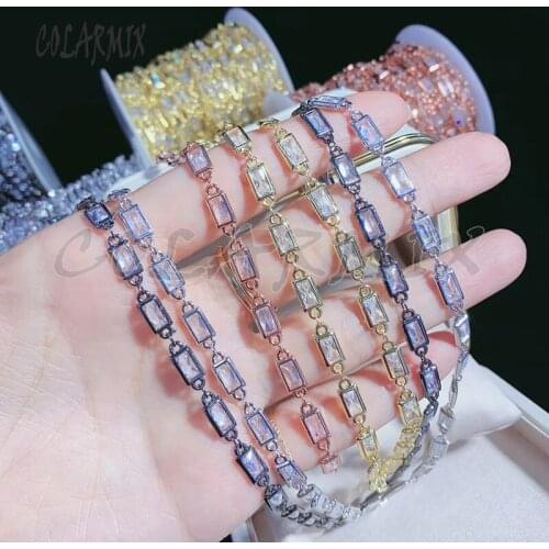 3 meter Whole crystal chain necklace open chain High quality luxury necklace accessories for jewelry making 50762