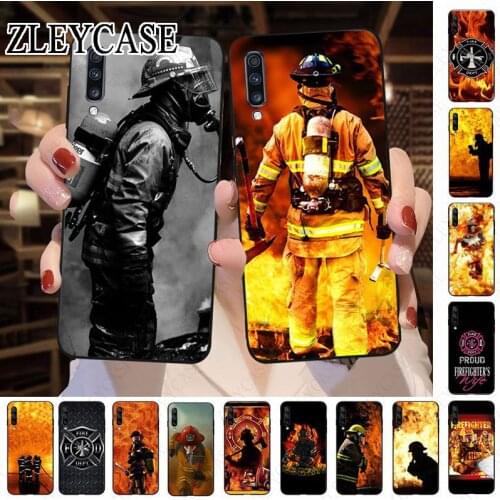 Firefighter Heroes Fireman Black Soft Phone Case For Samsung Galaxy A50 A10 A20 A20E A20S A30S A40 A71 A70 A30 A6 A7 A8 Cover