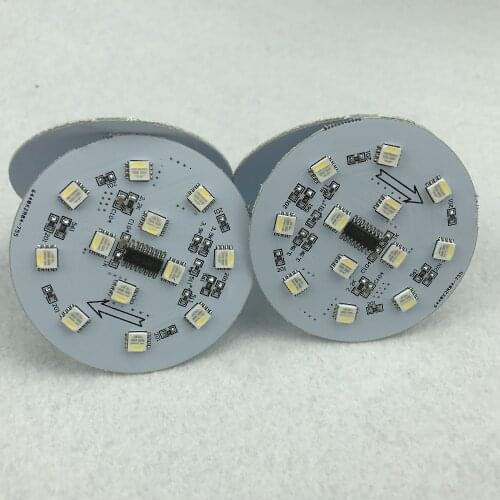 DC24V RGBW DMX512(UCS512 chip);5050 SMD addressable pixel PCBA,12 piece of 5050 SMD LED;2.88W;65mm diameter round type