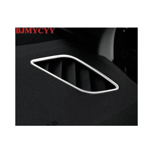 BJMYCYY 2PCS/SET Stainless steel decoration frame of air outlet of air conditioner for automobile dashboard for Audi A6L 2012-18