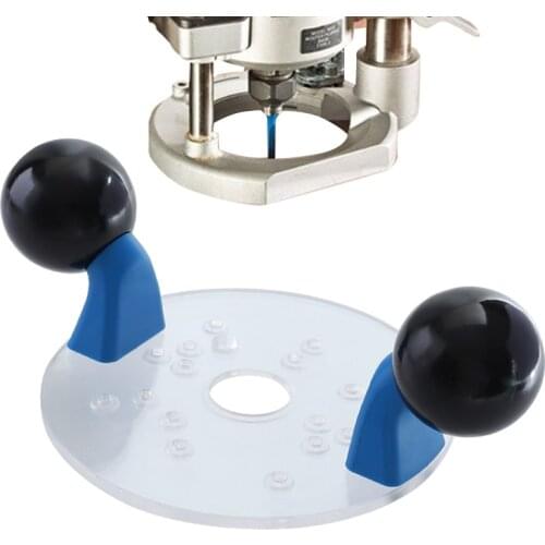 Wood Router Base with Handles Palm Router Fixed-base Compact Guide for Woodworking Electric Trimming Wood Milling Engraving