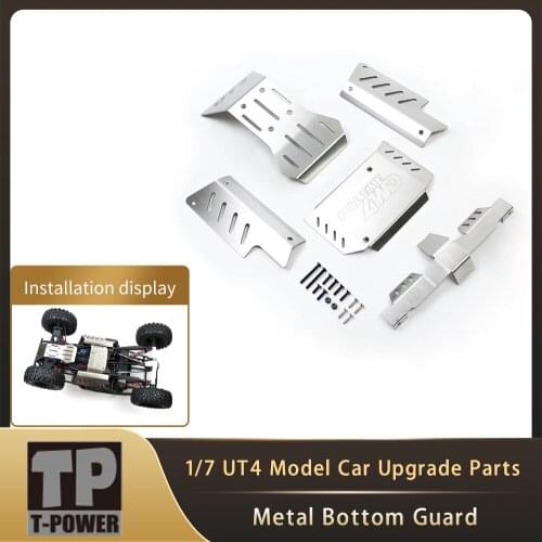 RC CAR Parts CROSS 1/7 UT4 Climbing car modification upgrade parts Stainless steel Chassis armor Guard plate Metal bottom guard