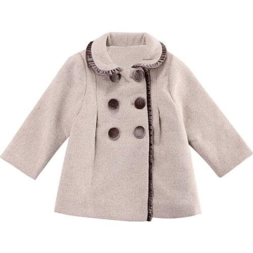 Girls woolen coat Korean version of childrens woolen coat1-5 years old
