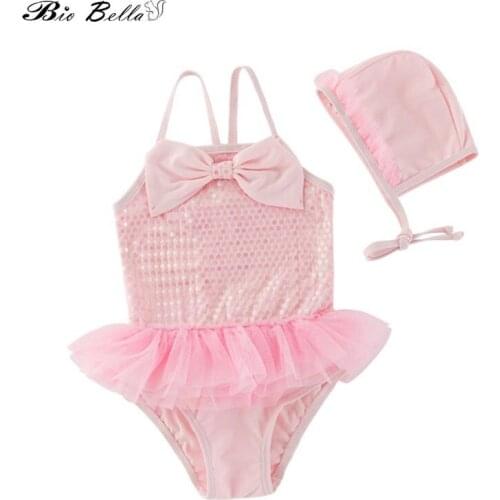 Children Girls Bikinis Set Lovely Pink Swimming Bathing Kids Girls Swimsuit Baby Girl Bikini 1-5Years Swimable Siwmwear Suit