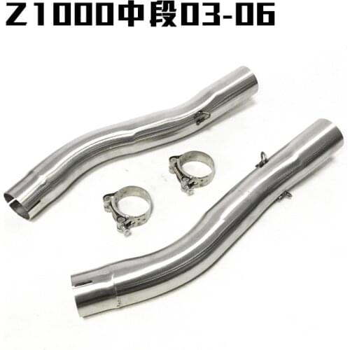 For Z1000 Motorcycle Full Exhaust Middle Pipe Connection Link Pipe Round 51mm Muffler Slip On For Kawasak Z1000 2003-2006 2004