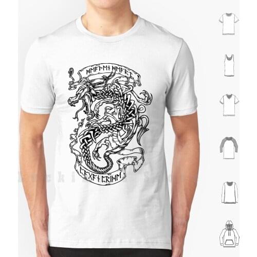 Old Pride Dragon T Shirt DIY Cotton Big Size 6xl Dragon Viking Norse Pagan Asatru Odin Fafnir Tyr Tattoo Hognell Swedish Rune