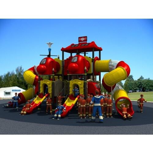 Fireman amusement playground slide,outdoor playground park YLW-OUT1667