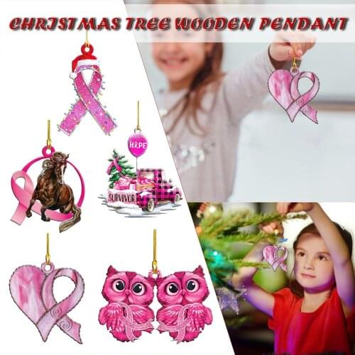 Merry Christmas Ornaments Hanging Decoration DIY Wooden Xmas Tree Hangs 2021 Navidad Gift Product Personalized Family Kid Toys