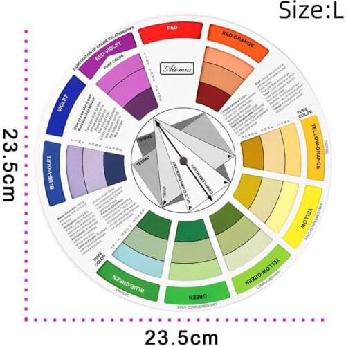2 Pcs Color Mixing Wheel Palette Set for Painting Microblading Art
