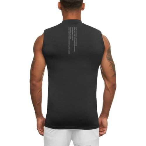 Compression Bodybuilding Tank Top Men Gym Clothing Workout Fitness Sleeveless Shirt Male Summer Quick Dry Singlet Muscle Vest