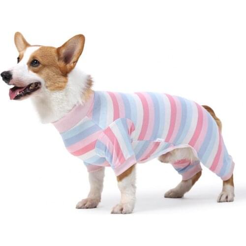 Dog Weaning Suit Elastic Neckline Breathable Close-fitting Pet Surgery Recovery Suit for Home