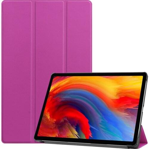 Xiaoxin Pad Plus Case Leather Hard Flip Smart Case For Lenovo Tab Plus J607 J607F 2021 Auto Sleep Wake Up Slim Tablet Cover