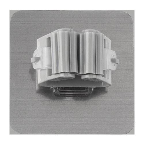 Creative powerful traceless pulley mop clip no hole hanging broom rack bathroom mop hook hook hook hanging rack