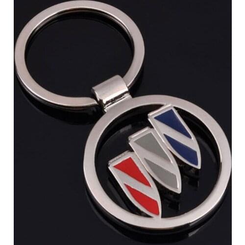 Car Logo Metal Key Chain For Buick Excelle Envision Allure Encore Enclave Lesabre Regal Keyring Holder Decoration Accessories