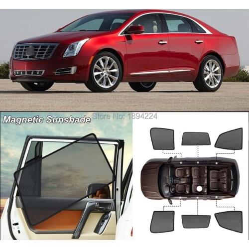 Car Side Windows Magnetic Sun Shade UV Protection Ray Blocking Mesh Visor For Cadillac XTS