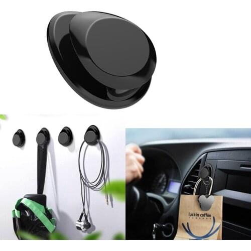 4PCS Car Mini Hooks Organizer Storage Paste Hidden Black Hook Up Kitchen Bedroom Living Room For Umbrella Key Handbag