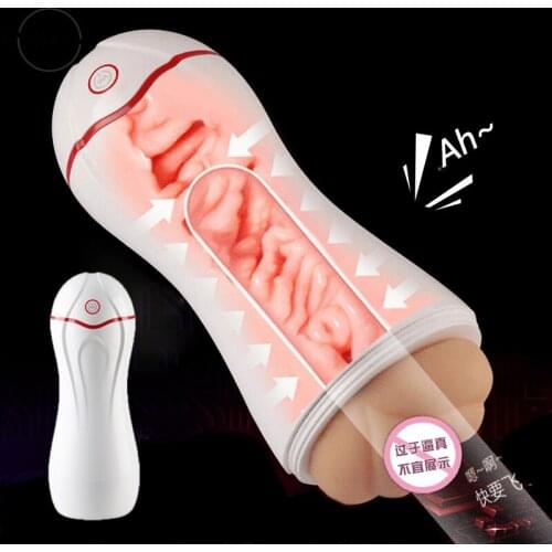 Automatic Voice Sucking Vibration USB Sex Machine SENSHOP Vagina Strong Male Masturbator Cup Sex for Man Adult Toys for Men