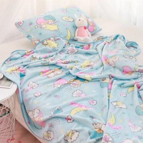 Cartoon Little Twin Star Soft Pillowcase Plush Toys Blanket Birthday Christmas Gift #2192