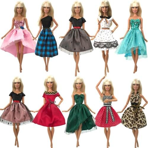 NK Doll Dress Modern Skirt Fashion Chef Clothes Cute Blue Outfit For Barbie Doll Accessories Baby Toys Girl' Gift 282B 7X