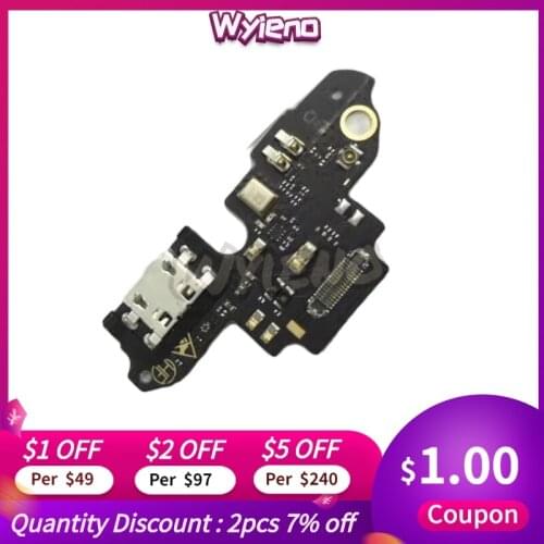 Wyieno For ZTE Nubia N3 NX608J USB Dock Charging Port Charger Flex Cable Mic Microphone Board +tracking