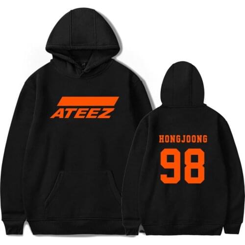 New Team Korean ATEEZ Sweatshirt Winter Fleece Outwear Pullovers Casual Harajuku Logo Printed Hoodies and Sweatshirts Women
