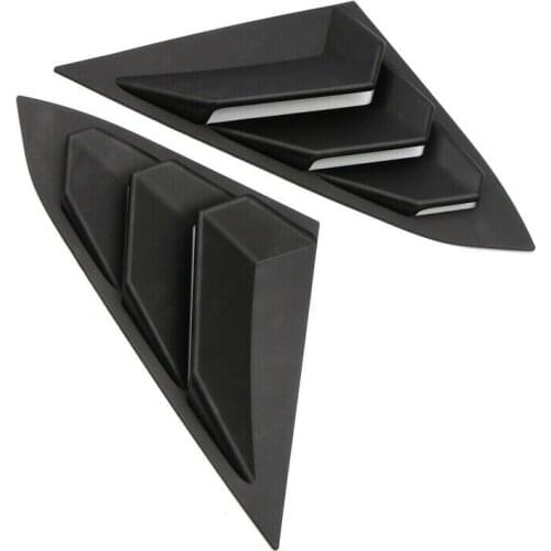 NEW-for Honda Civic 2016-2019 Matt Black Rear Window Louvers Shutters Cover Trim