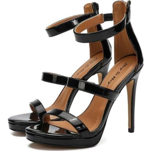 New Womens Shoes Summer Womens Sandals 12CM Stiletto High Heels Ladies High Heels Fashion Show Womens Shoes 9-18 19 HSM