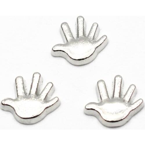 New Arrival 10pcs/lot hand floating charms Alloy charms living glass memory lockets diy jewelry