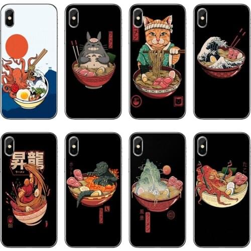 Great Ramen Wave Japan Transparent Phone Case For iPhone 12 11 Pro Max Mini XS Max XR X 8 7 Plus 6 6S Plus 5 5S SE 2020