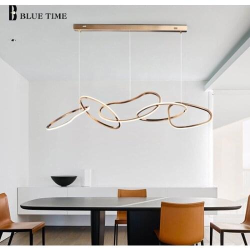 Modern Led Pendant Light 100cm 120cm Chandelier Pendant Lamp For Dining Room Kitchen Living Room Bedroom Office room Luminaires