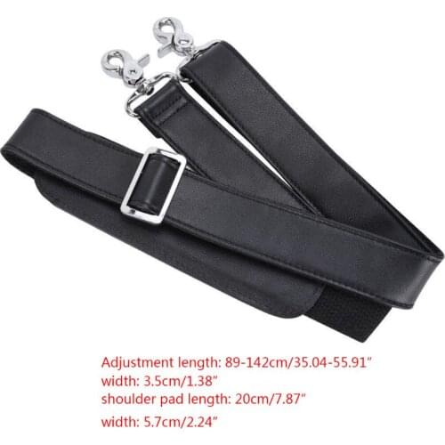 Padded Leather Shoulder Bag Strap Replacement for Crossbody Messenger Handbag