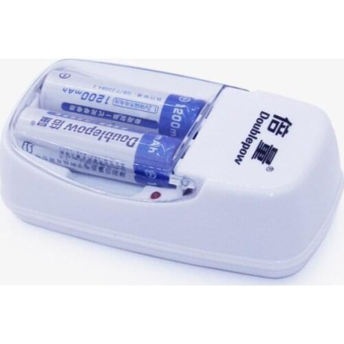 2 Slot Smart Rechargeable Battery Charger for AA/AAA NiCd NiMh Portable Intelligent Batteries Charger for Rechargeable Batteries