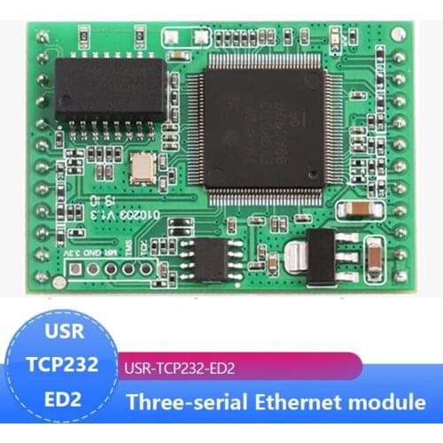 USR-TCP232-ED2 Triple Serial Device Server, UART TTL to Ethernet/TCP IP Module Converter Support D2D Forwarding