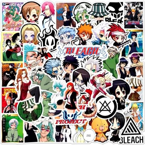 10/50Pcs Japanese Animation BLEACH Stickers for Scrapbooking Skateboard Luggage Guitar Motorcycle Laptop Gift Suitcase Stickers