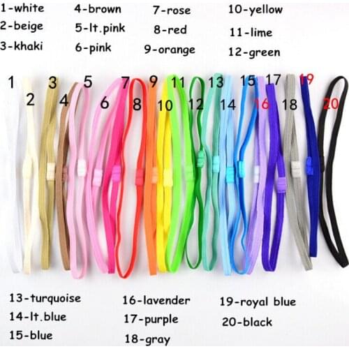 10 pcs/lot Thin Elastic Headbands girls DIY Hair Band Accessories 20 Color For Choose