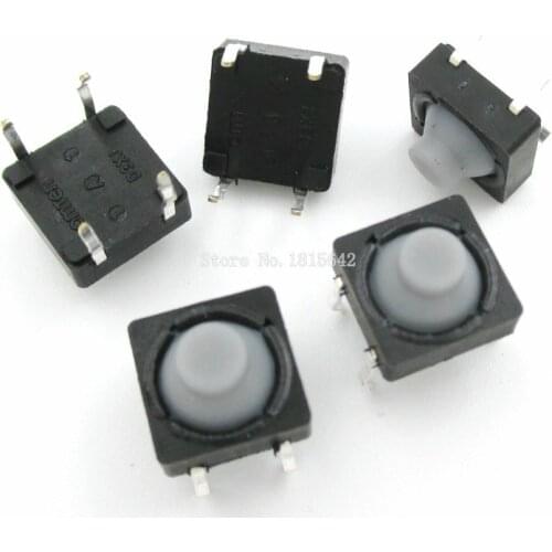 20PCS/LOT 8x8x5MM 4 Pins Conductive Silicone Soundless Tactile Tact Push Button Micro Switch Self-reset