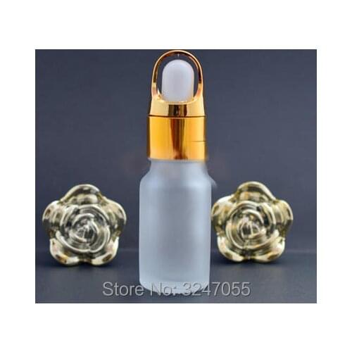 30pcs/lot 10ML High Class Vials Essential Oil Bottle, DIY Frosted Clear Liquid Dropper Container, Glass Cosmetic Reagent Package