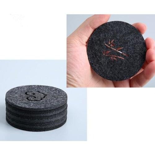 300pcs new Felt Coaster Cup mats Cartoon Pad fabric Cup Mug Mat Coffee Tea Holder Home Decor