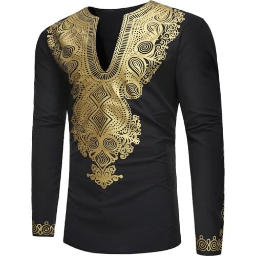 Men African Clothes 2020 Brand African Dashiki Print V Neck T Shirt Men Streetwear Casual Africa Clothing Camisa Masculina 3XL