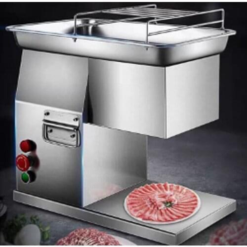 New 850W Commercial Electric Meat Cutter Pure Copper Motor Fast Slicer Automatic Vegetable Cutter Stainless Steel Meat Grinder