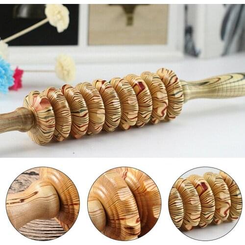 Roller Pounded Waist Back Massage Wooden Roller Massager Trigger Point Therapy Stick Whole Body Massage For Full Body Relief