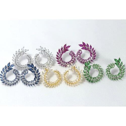 Designer Fashion 925 Sterling Silver Jewelry 3A Cubic Zirconia Party Earring