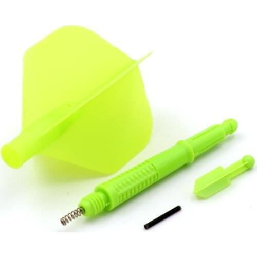 CUESOUL KOFF AK6 Dart Stem with AK4 Moulded Dart Flights,Set of 3 pcs Green Dart Flight Standard Shape
