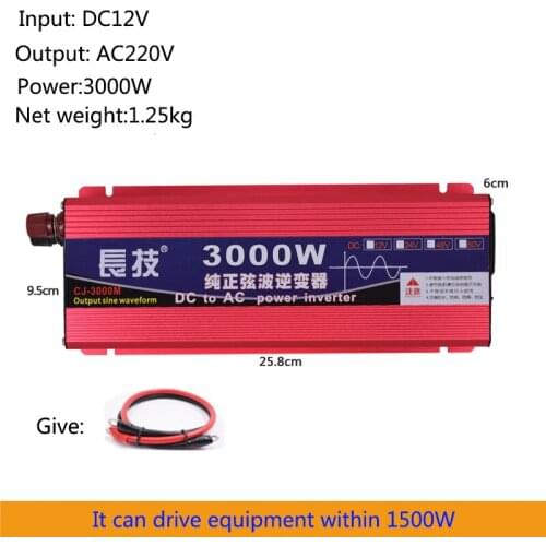 Pure sine wave inverter dc12v24v48v60v to AC220V 3000W Voltage Transformer Power Converter automotive household appliances