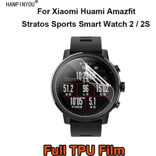 For Xiaomi Huami Amazfit Stratos / Plus Stratos Pace 2 2S Sports Smart Watch Soft TPU Film Screen Protector (Not Tempered Glass)