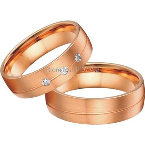 2014 new rose gold color jewelry engagement wedding bands ring sets for men and women