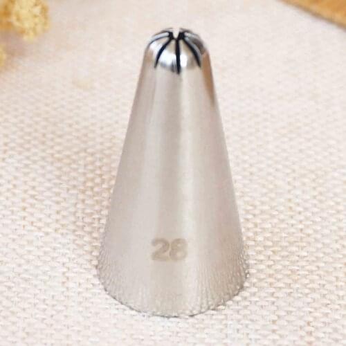 #28 Small Size Close Star Cake Decorating Pastry Piping Nozzle Icing Tips Bakeware Kitchen Cookies Tools Stainless Steel