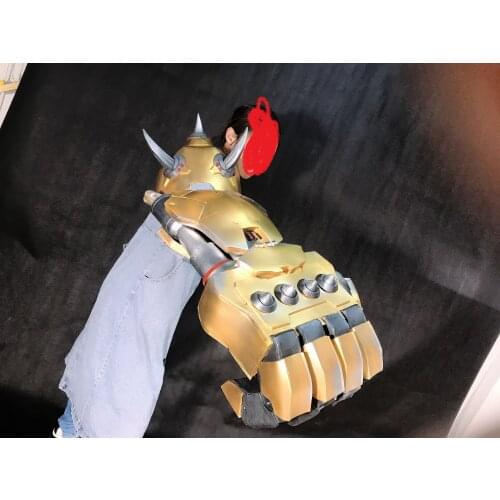 Customize Overwatch Akande Ogundimu Doomfist Hand Cannon Cosplay Right Arm Armor Prop