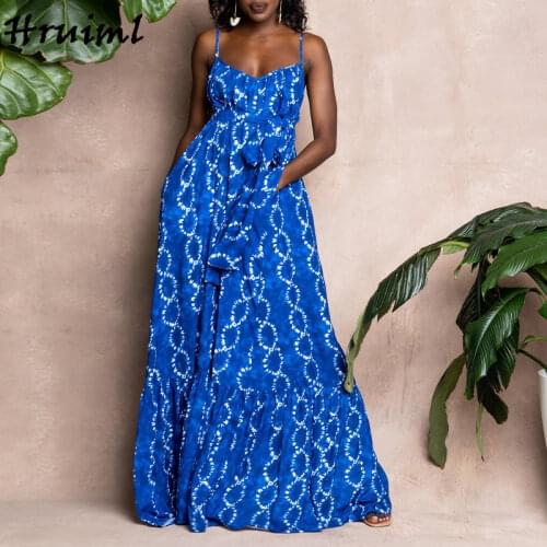 Cheap Wholesale Items Womens Dresses 2021 Hit Sleeveles A Line New Fashion Elegant Summer Beach Dresses for Women African Style