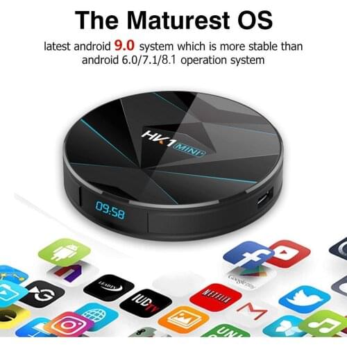 Android 9.0 OS HK1 MINI+ TV Box RK3318 Quad-Core 4+32/64g Smart tv Box 2.4G/5G Wifi BT 4K hk1 max Media Player Netflix KD Player